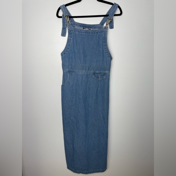 Vintage Dresses & Skirts - Vintage Pranx maxi denim overalls dress